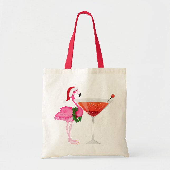 Flamingo Cocktail Tote - SRF Tygkasse (Framsidan)
