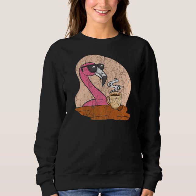 Flamingo Coffee Caffeine Drinker Breged Coffee Esp T Shirt (Framsida)