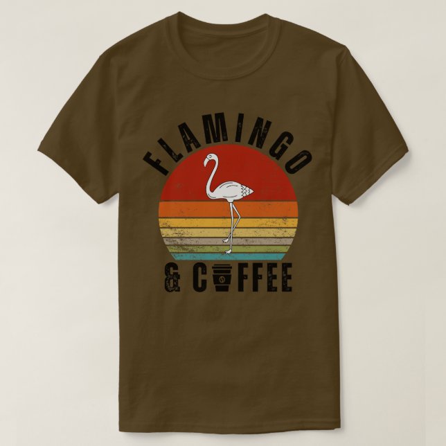 Flamingo Coffee T Shirt (Design framsida)
