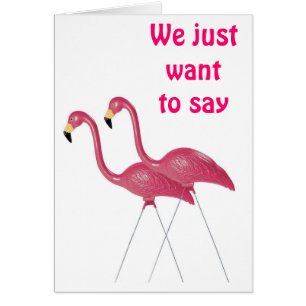 FLAMINGO COUPLE FINNS I ROSAN DEN 4:e Hälsningskort