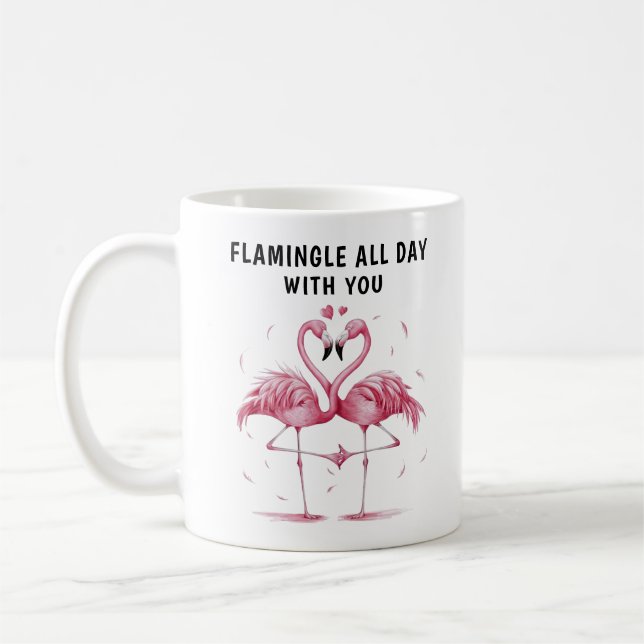 Flamingo Couple Kaffemugg (Vänster)