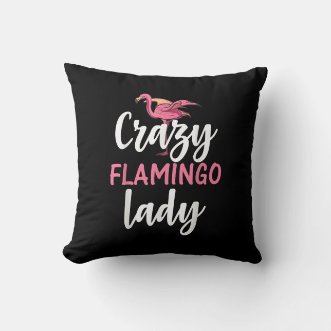 Flamingo - Crazy Flamingo Dam-gåvor Kudde (Framsida)