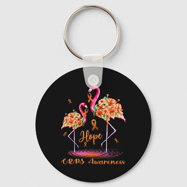 Flamingo CRPS-medvetenhet Nyckelring (Framsida)