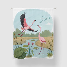 Flamingo Curtain | Tropiskt djurdecor