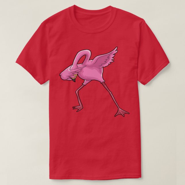 Flamingo dabbing t shirt (Design framsida)
