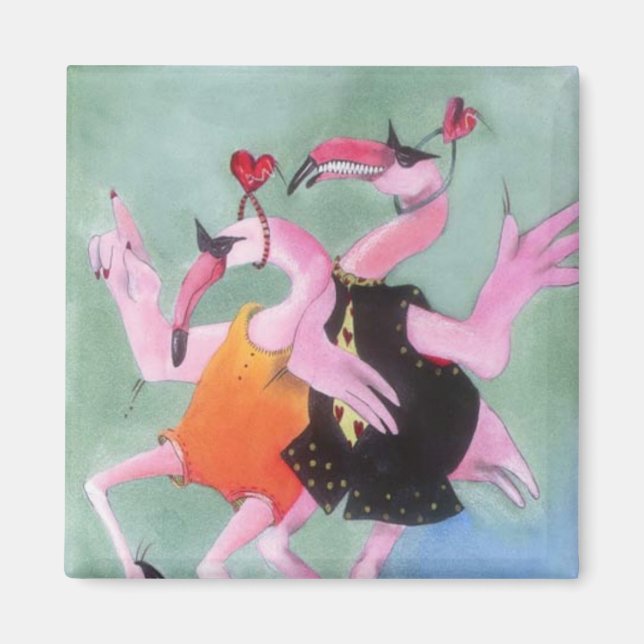 Flamingo Dance Magnet (Framsidan)