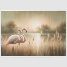 Flamingo Decoupage-problempapper