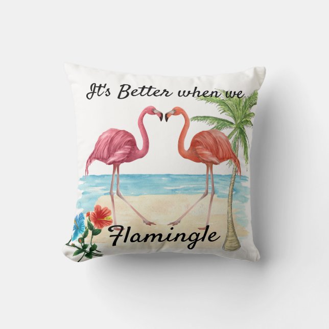 Flamingo Dekorativ kudde (Framsida)