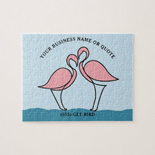 Flamingo ditt företag eller en offert på 8 x 10 tu pussel