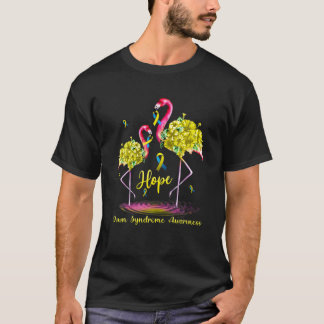 Flamingo Down Syndrome Awareness T Shirt