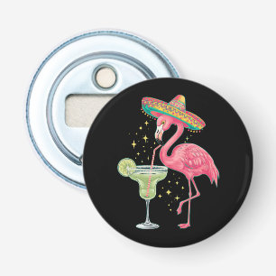 Flamingo dricker Margarita Rolig Mexikansk Poncho Flasköppnare