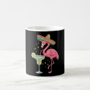 Flamingo dricker Margarita Rolig Mexikansk Poncho Kaffemugg