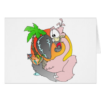 Flamingo Drink Hälsningskort