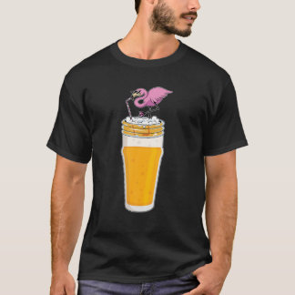 Flamingo Drinking Beer Bird Funny Animal Drink Lov T Shirt