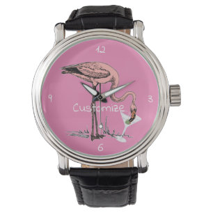 Flamingo Drinking Martini Thunder_Cove Armbandsur