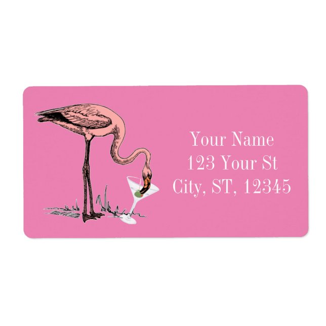 Flamingo Drinking Martini Thunder_Cove Fraktsedel (Framsidan)