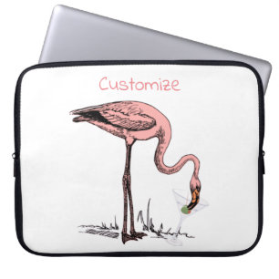 Flamingo Drinking Martini Thunder_Cove Laptop Fodral