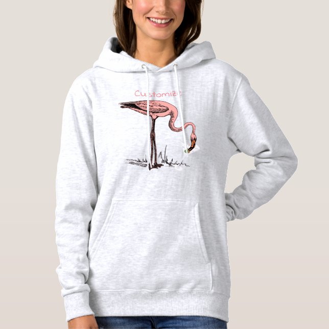 Flamingo Drinking Martini Thunder_Cove T Shirt (Framsida)