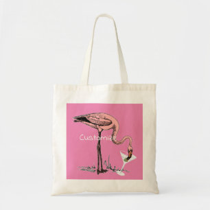 Flamingo Drinking Martini Thunder_Cove Tygkasse