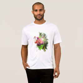 Flamingo e flores t shirt
