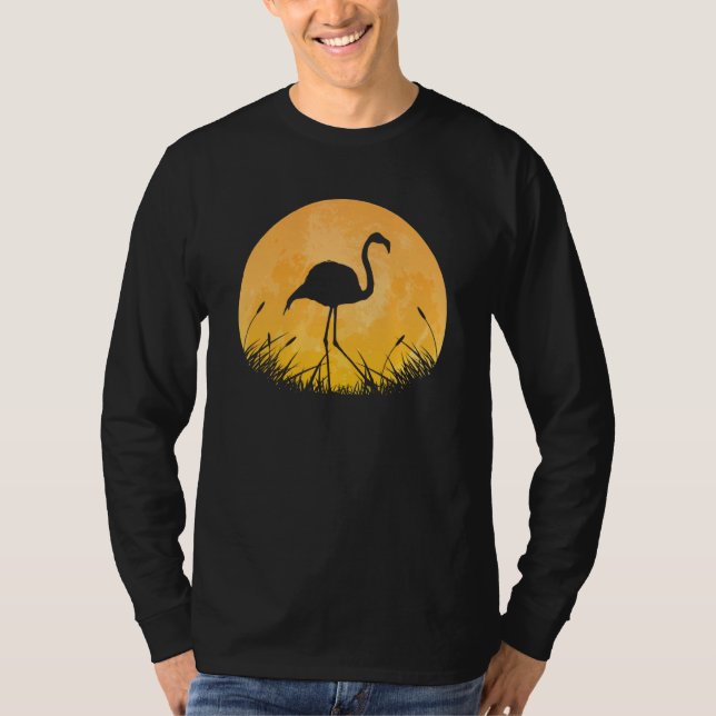 Flamingo Easy Halloween Outfit Bird Animal Måne Co T Shirt (Framsida)