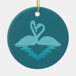 Flamingo Embrace Julgransprydnad Keramik