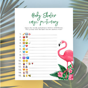 Flamingo - Emoji bild-babydusch
