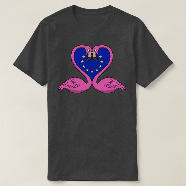 Flamingo Europeiska unionen T Shirt (Design framsida)