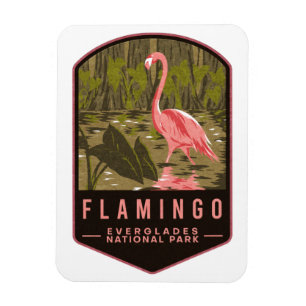 Flamingo Everglades nationalpark Magnet