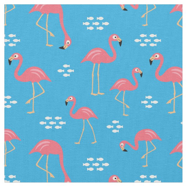 Flamingo Fabric Tyg (Närbild)