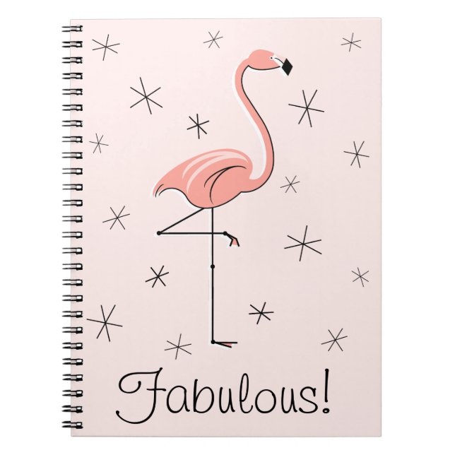 Flamingo Fabulous! Textanteckningsbok Anteckningsbok (Framsidan)