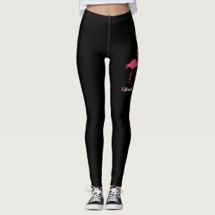 Flamingo Faith Hope Kärlek Breast Cancer Awareness Leggings