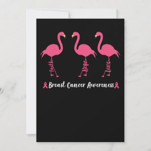 Flamingo Faith Hope Kärlek Breast Cancer Awareness Spara Datumet