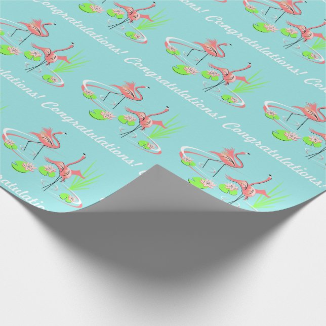 Flamingo Fandango Duo 2 Grattisar! Presentpapper (Hörn)