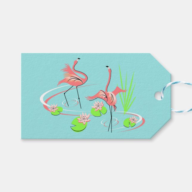 Flamingo Fandango Duo 2-märkre Presentetikett (Framsidan (Horisontell))