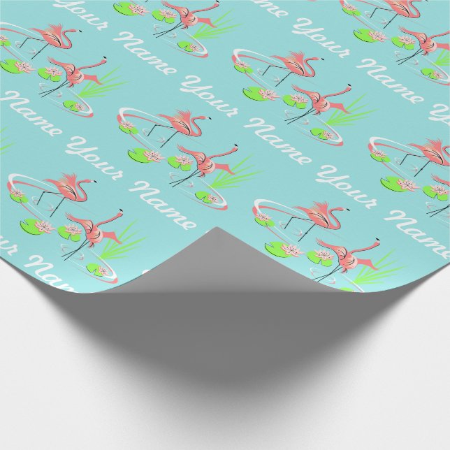 Flamingo Fandango Duo 2 Namn presentpapper (Hörn)
