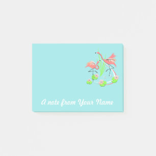 Flamingo Fandango Duo Text post-it note Block