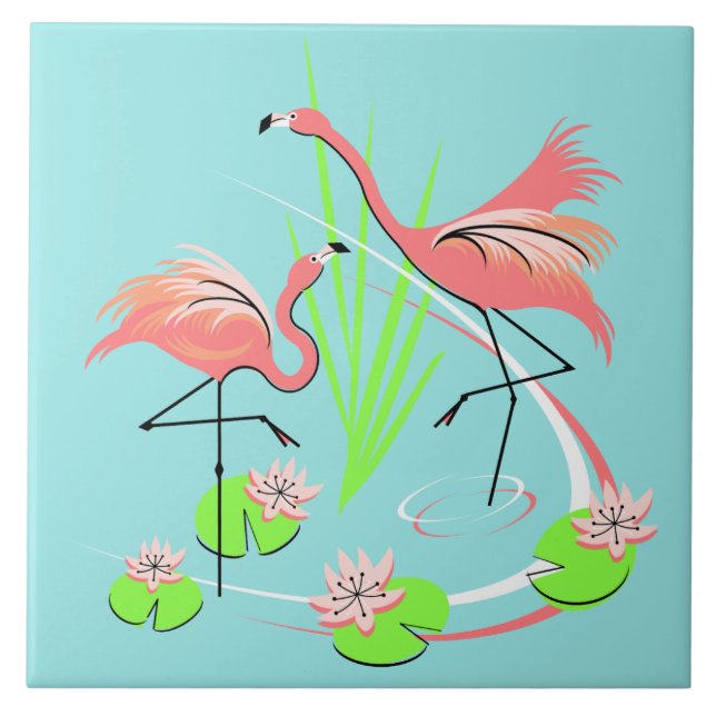 Flamingo Fandango Duo tile Kakelplatta (Framsidan)