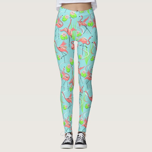 Flamingo Fandango Multi 2 leggings (Framsida)