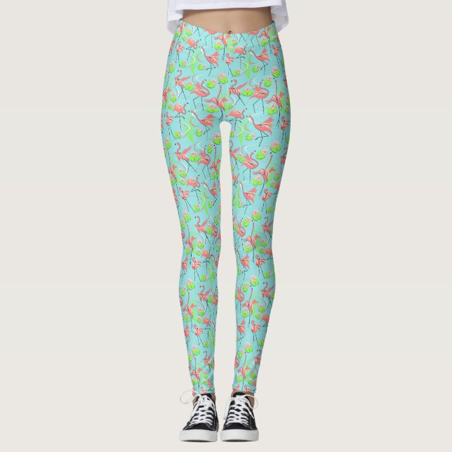 Flamingo Fandango Multi leggings (Framsida)