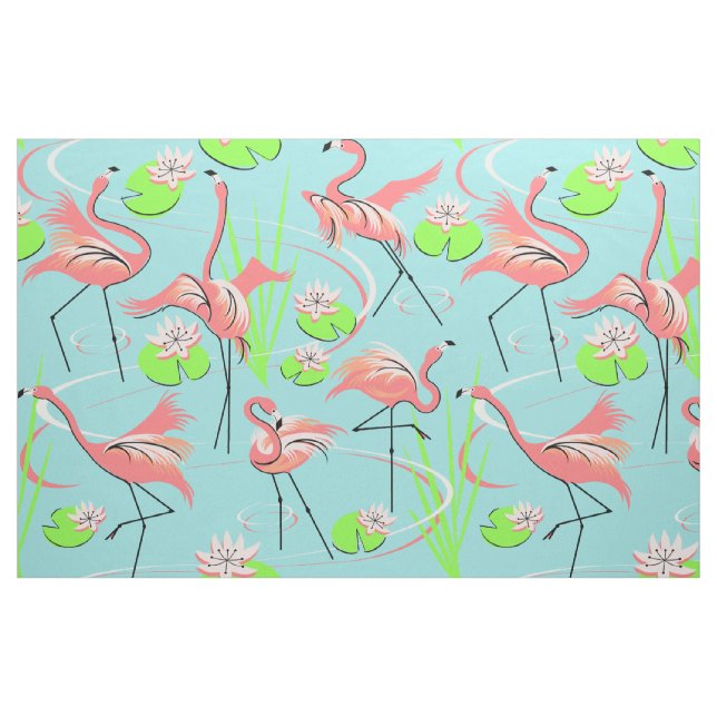 Flamingo Fandango Multi Väg mönster Tyg (Fat Quarter)