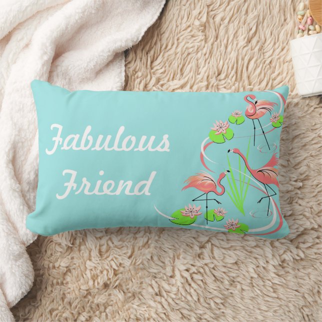 Flamingo Fandango Trio Fabulous Friend lumbar Lumbarkudde (Filt)