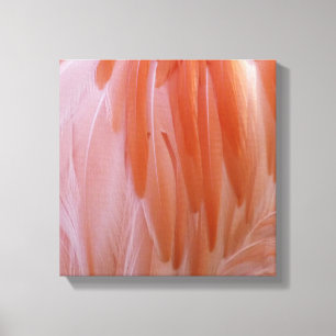 Flamingo Feathers in Shades of Rosa Canvastryck