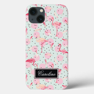 Flamingo Feathers på Polka dots Lägg till ditt