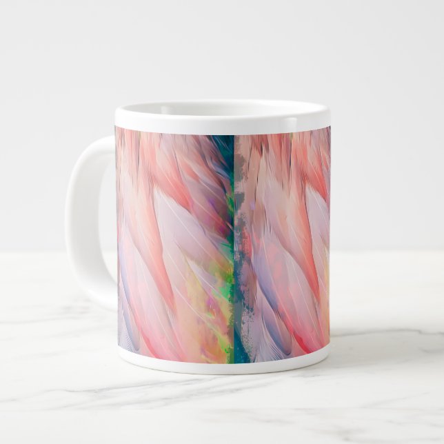 Flamingo Feathers Specialty Mugg Jumbo Mugg (Framsida vänster)