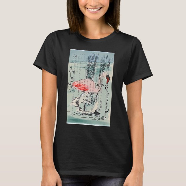 Flamingo Fiskare T Shirt (Framsida)