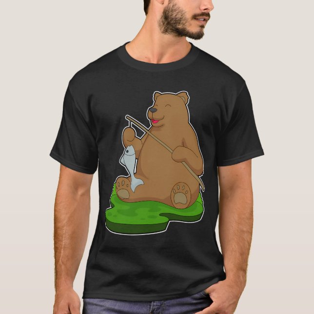 Flamingo Fiske Fiskare Fiskespö T Shirt (Framsida)