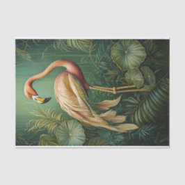 Flamingo Fjäderfint Finery, Elegant Botanisk