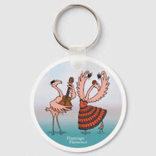 Flamingo Flamenco Keychain Nyckelring