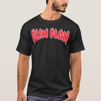 FLAMINGO - FLAMING TEXT - RED T SHIRT